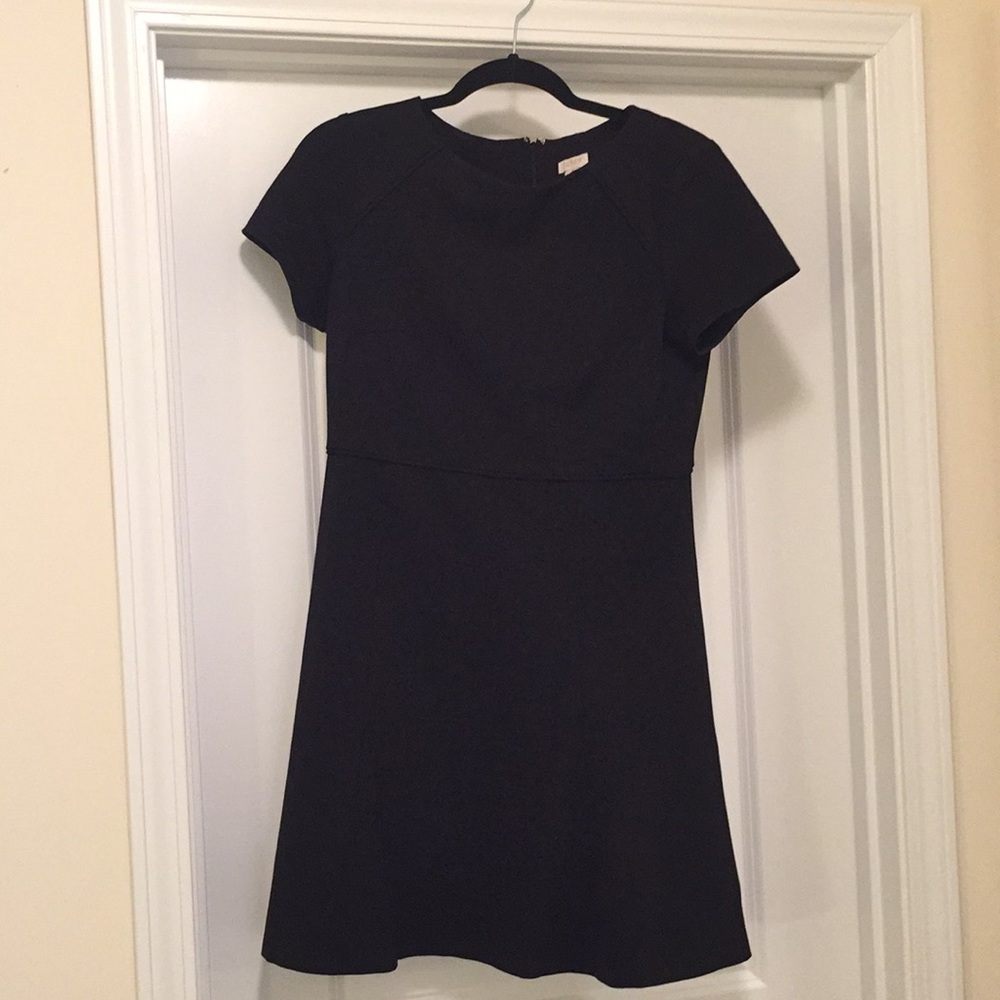 JCrew cap sleeve black dress